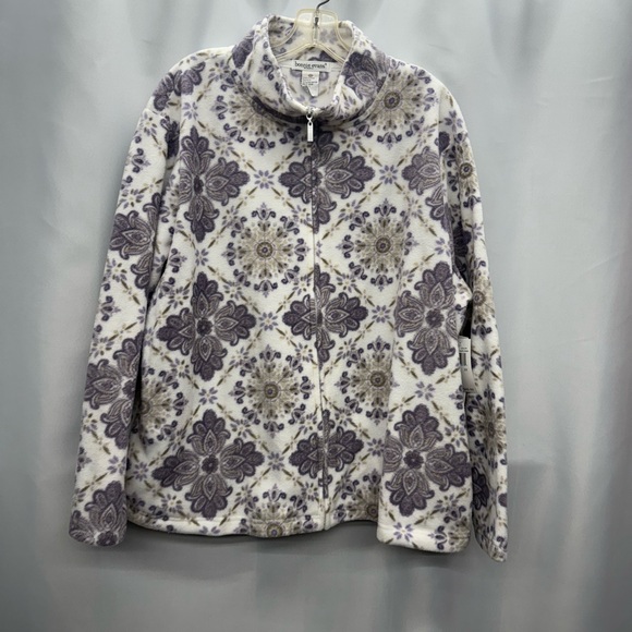 Bonnie Evans Jackets & Blazers - Floral Pattern Teddy Jacket